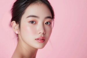 Beauty asian women face with skin care healthy and skin concept.